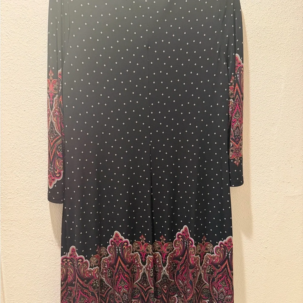 Tommy Hilfiger Women’s Pasisley 3/4 sleeve shift Dress- Size 14